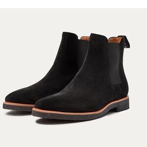New Republic by Mark McNairy Ventura Suede Chelsea Boots Black
